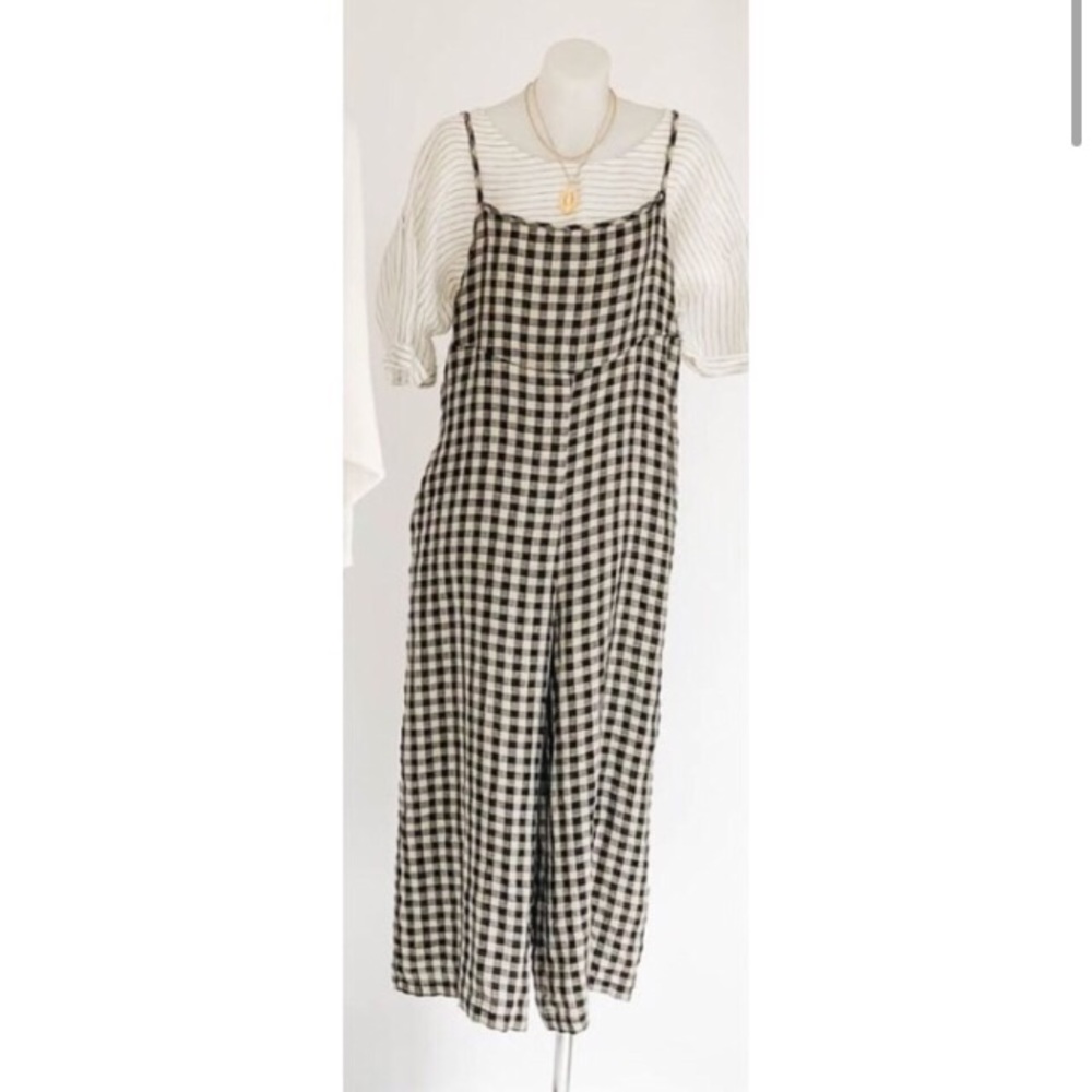 Verge girl checkered romper